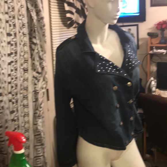 ASHLEY STEWART Blue JE ANS Jacket size18/20nwt - Picture 2 of 10